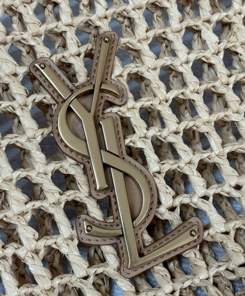 Saint Laurent Oxalis Bag In Raffia Macrame